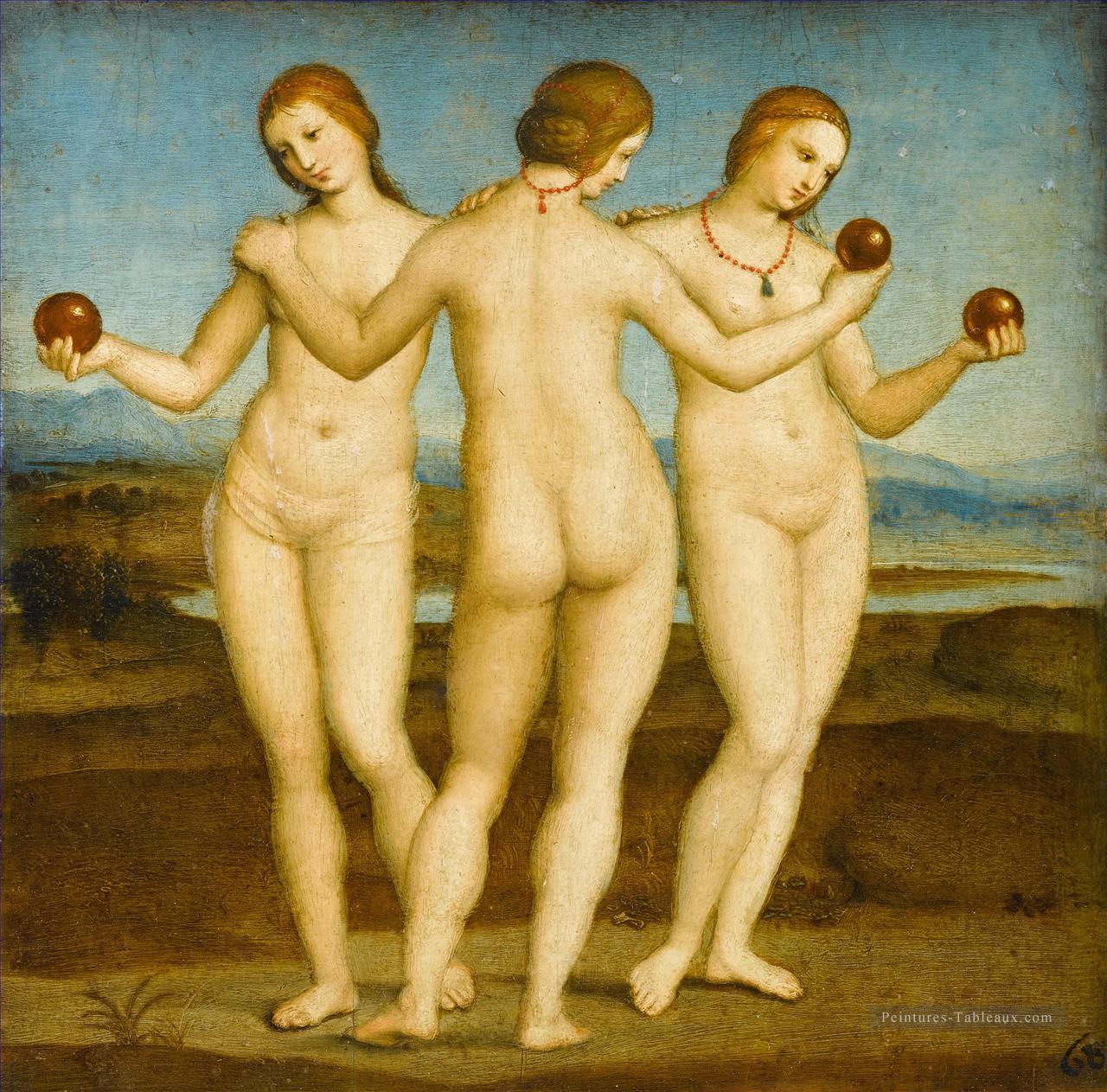 Les Trois Grâces Renaissance Raphaël Peintures à l'huile
